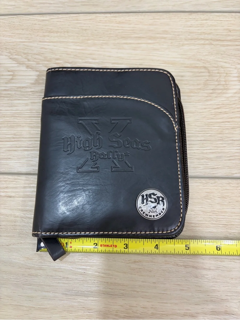 High Seas Rally Set Of 2 Dark Brown Leather Zip Wallet - Men Accessories